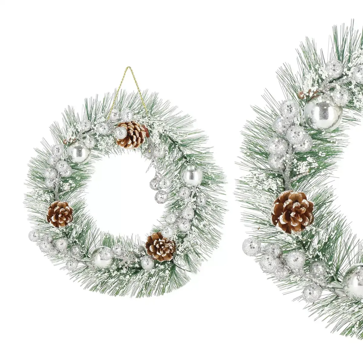 Springos CA1023 Christmas Wreath 22 cm Photo 2