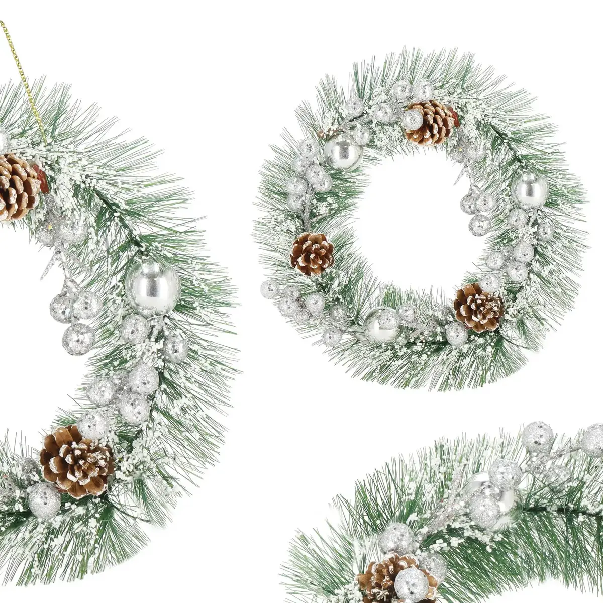Springos CA1023 Christmas Wreath 22 cm Photo 4