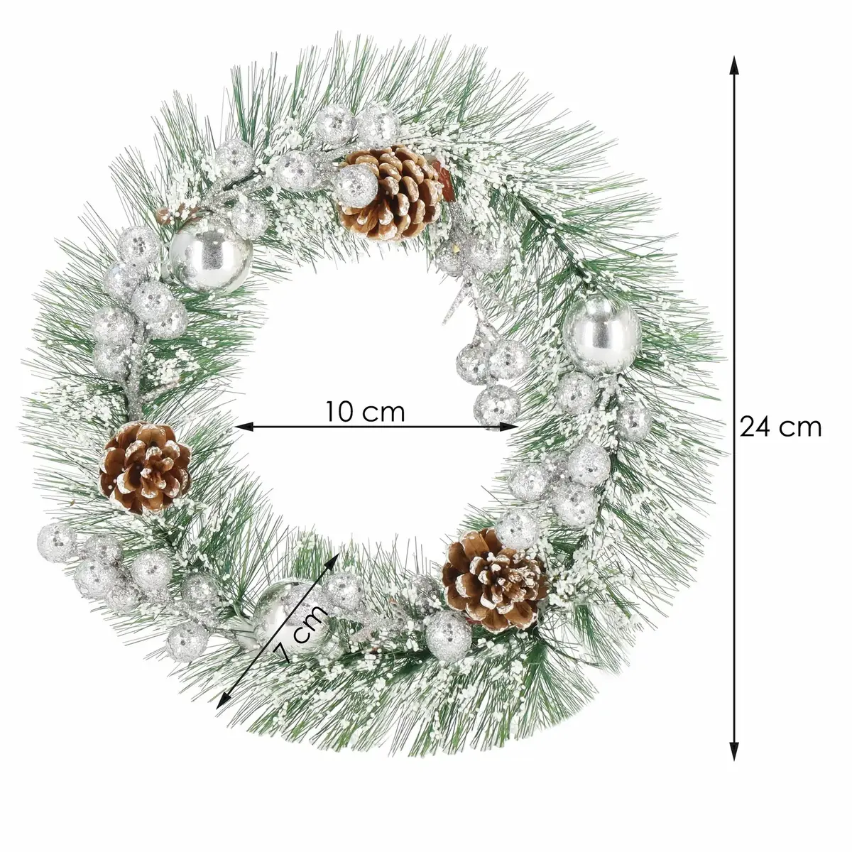 Springos CA1023 Christmas Wreath 22 cm Photo 5