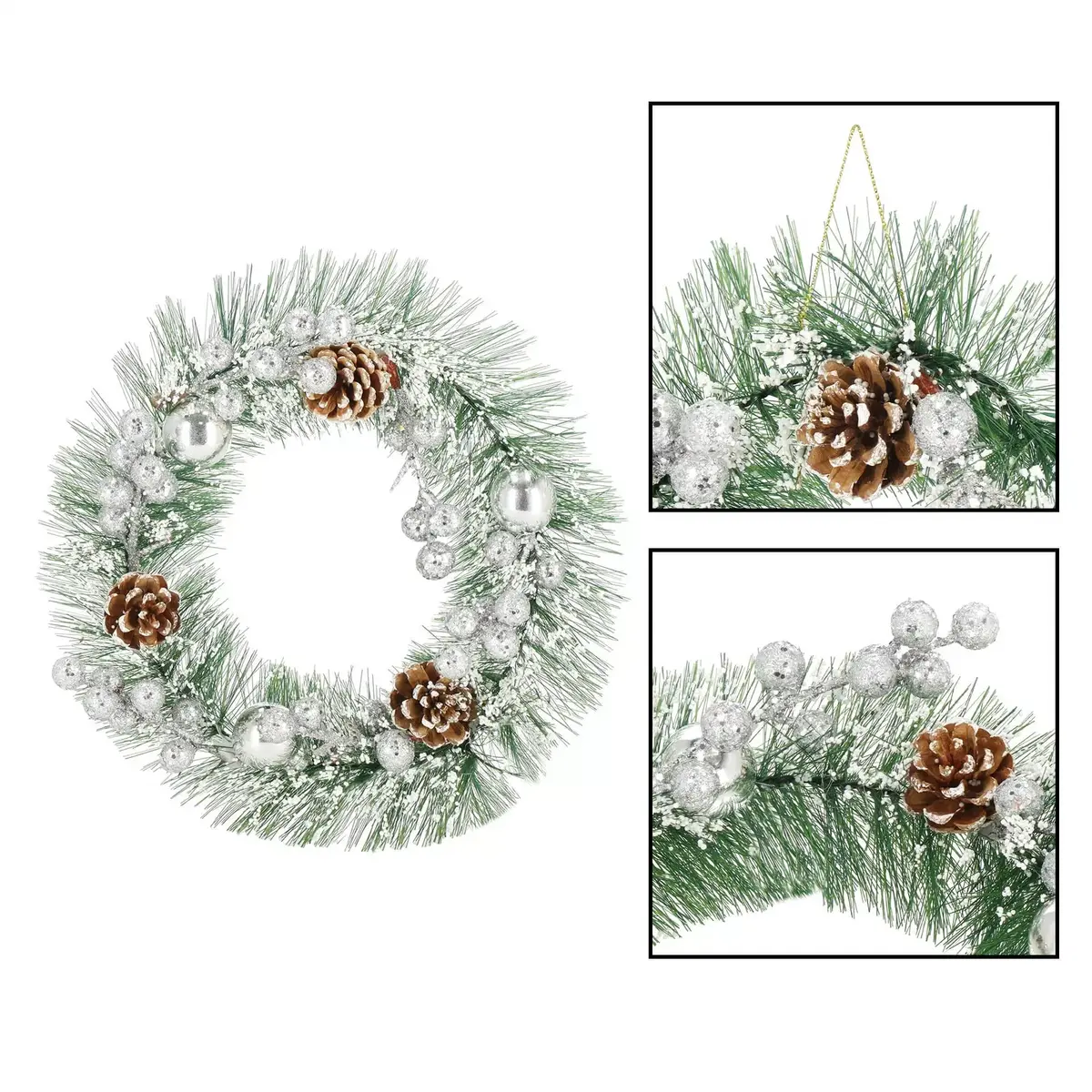 Springos CA1023 Christmas Wreath 22 cm Photo 10