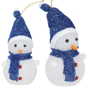 Новогоднее украшение Снеговик Springos, 11 см, настольная фигурка
