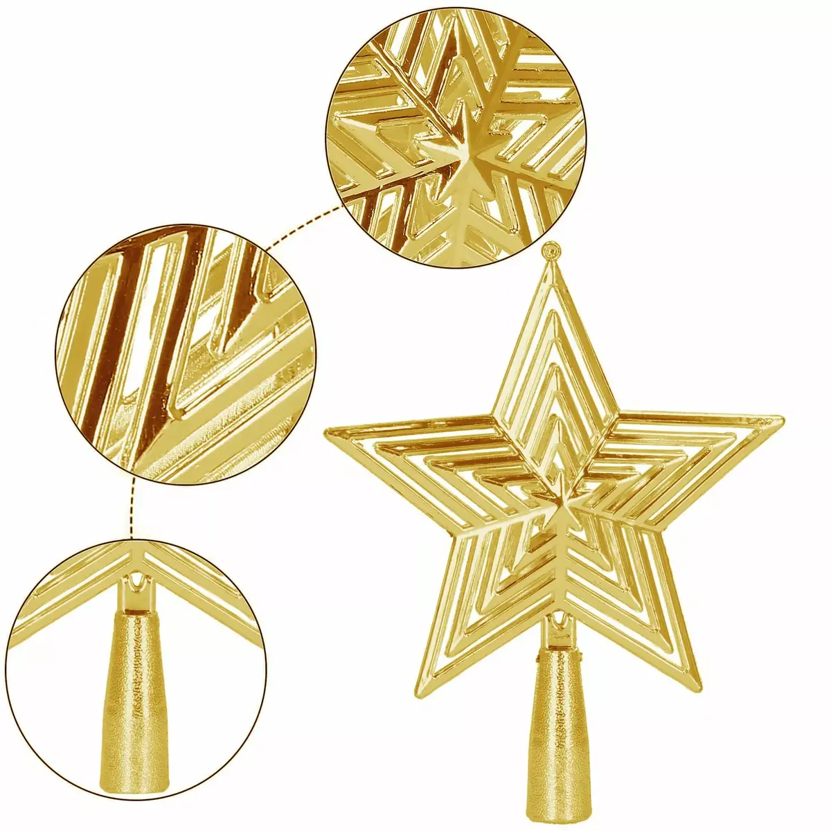 Springos CA1199 Christmas Tree Topper Star Photo 2