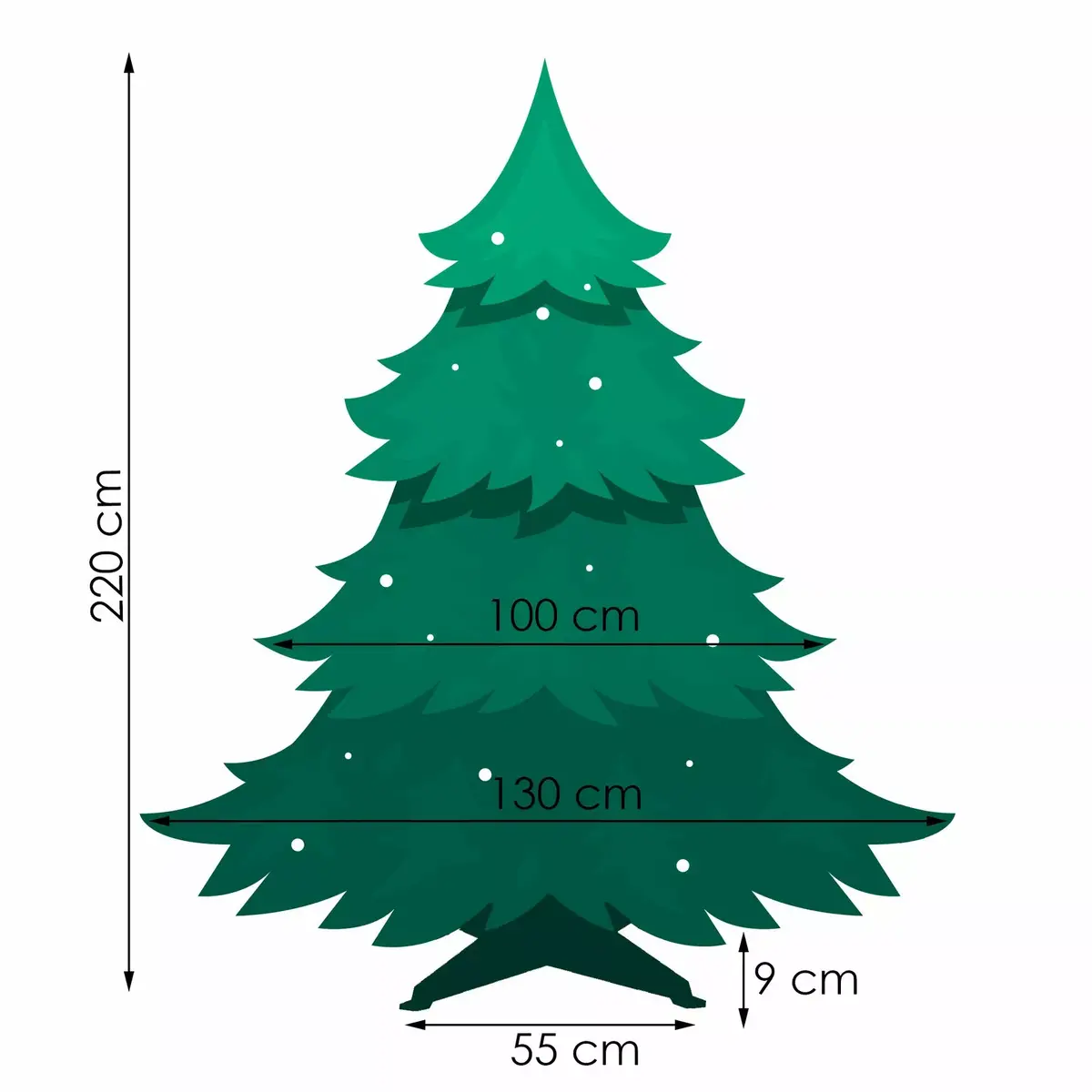 Springos CT0082 Caucasian Artificial Christmas Tree 220 cm Photo 2