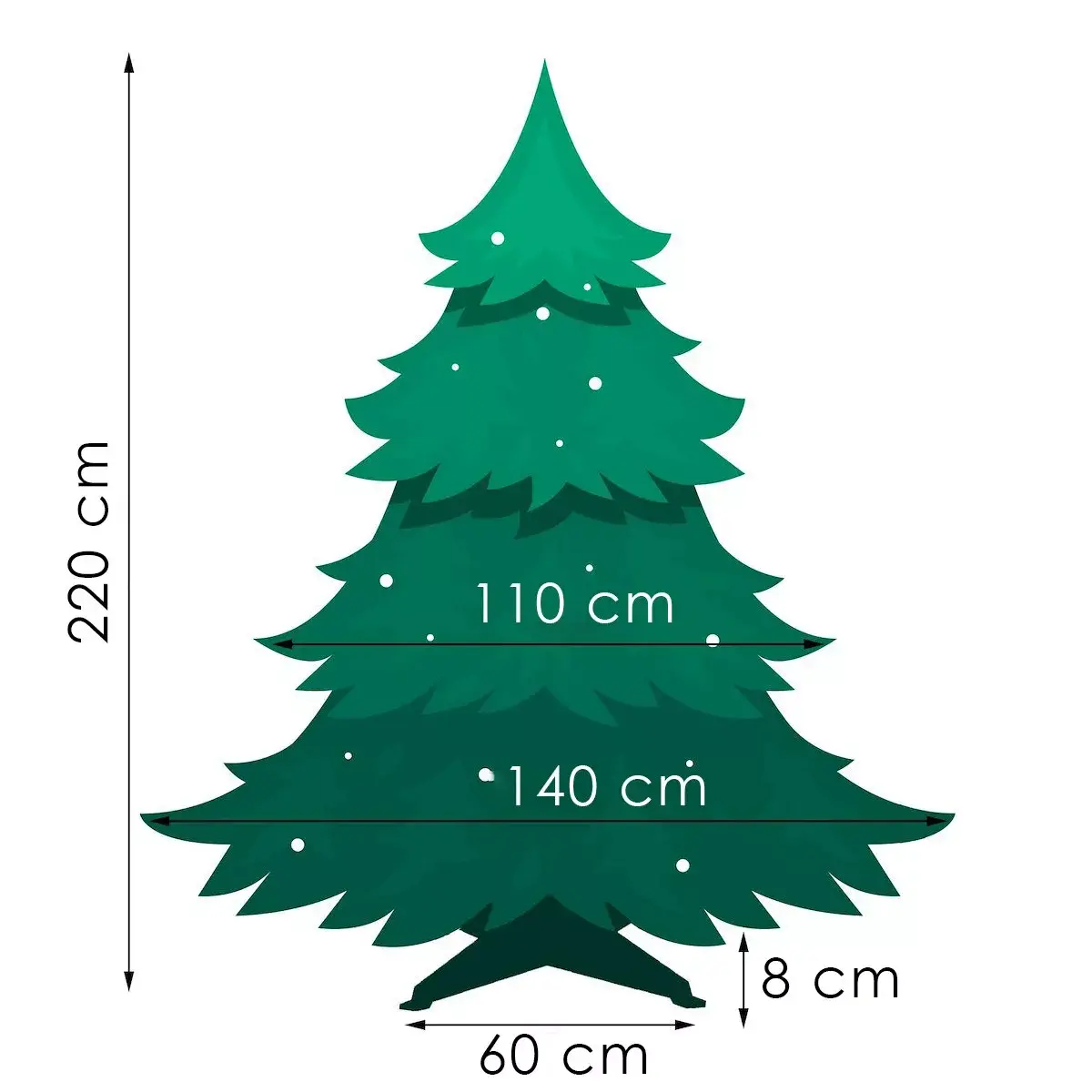 Springos CT0125 Artificial Caucasian Snow Fir Tree 220 cm Photo 10