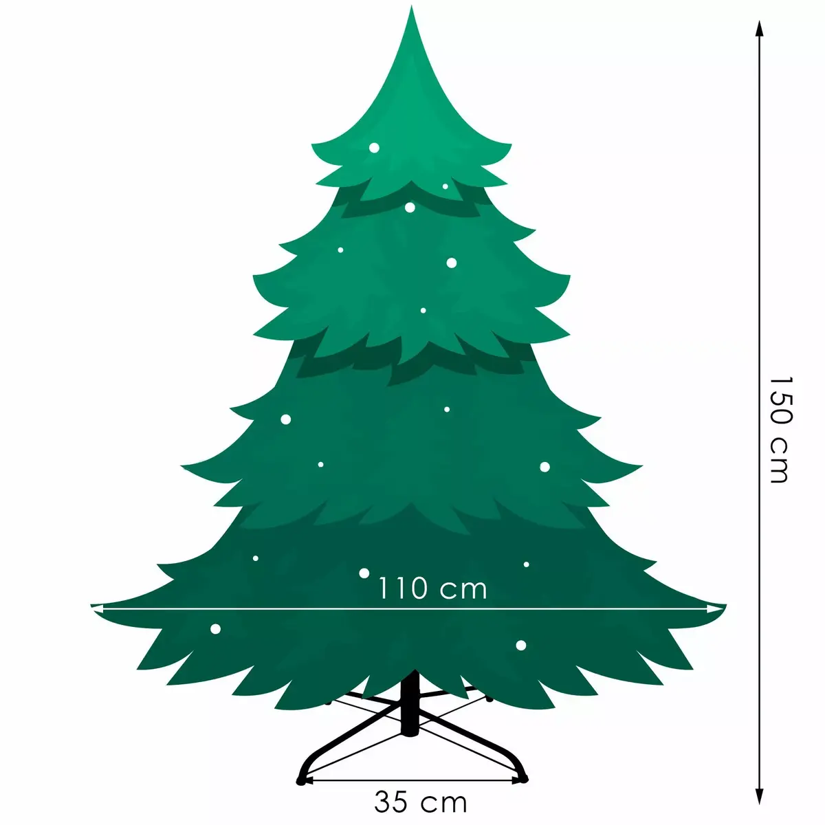 Springos CT0158 Artificial Christmas Tree 150 cm Photo 10