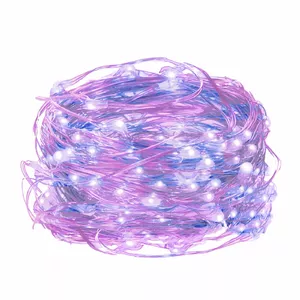 Gaismas virtene Springos CL0023 — darbināma ar baterijām, 100 LED, silti balta gaisma