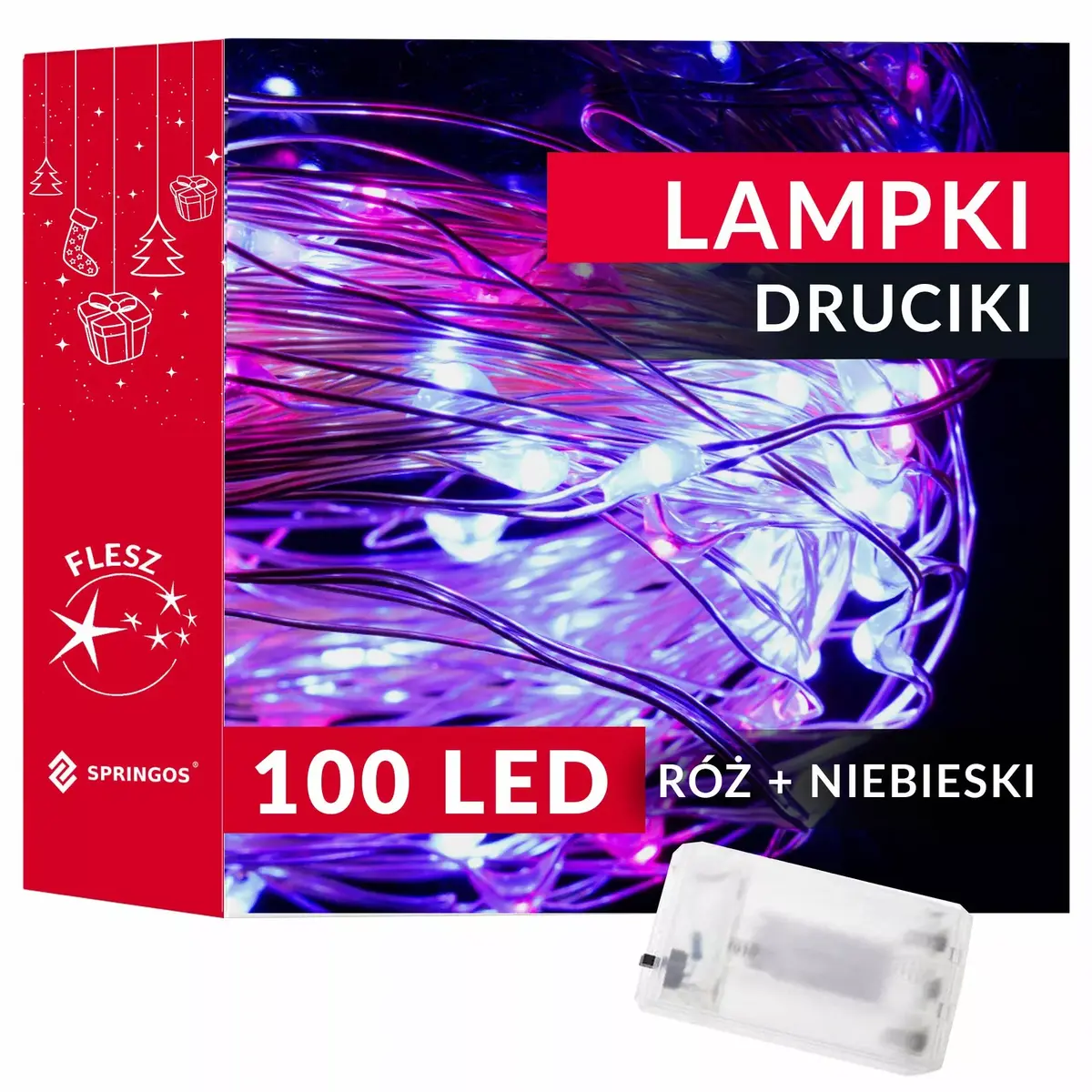 Springos CL0023 gaismas virtene — 100 LED Photo 9