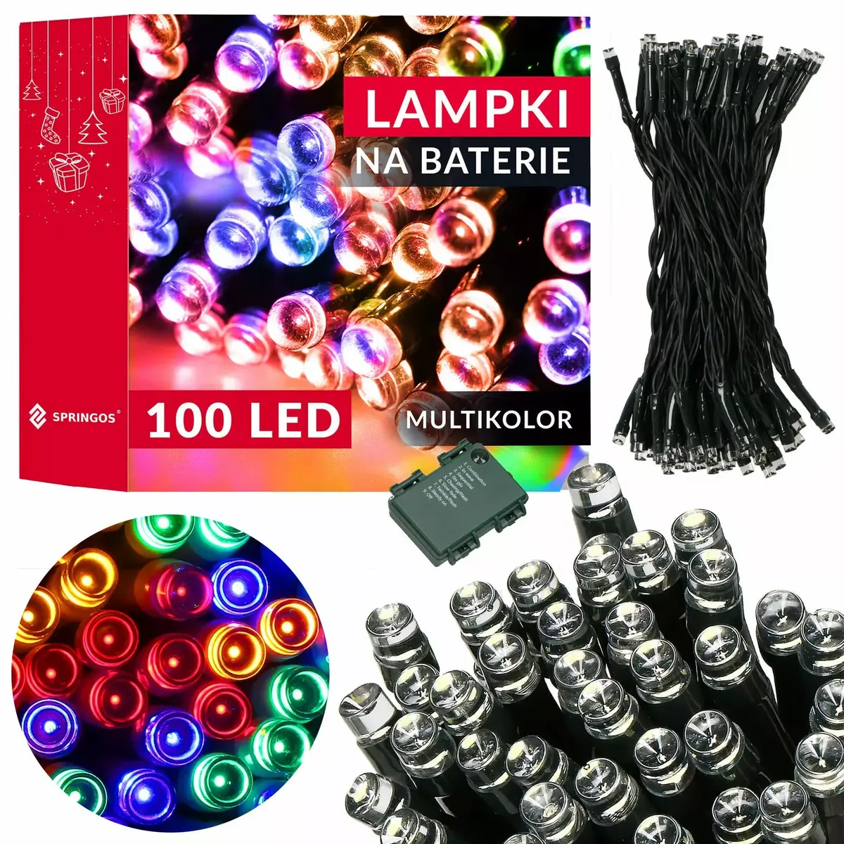LED батарейная гирлянда Springos CL4032 Photo 2