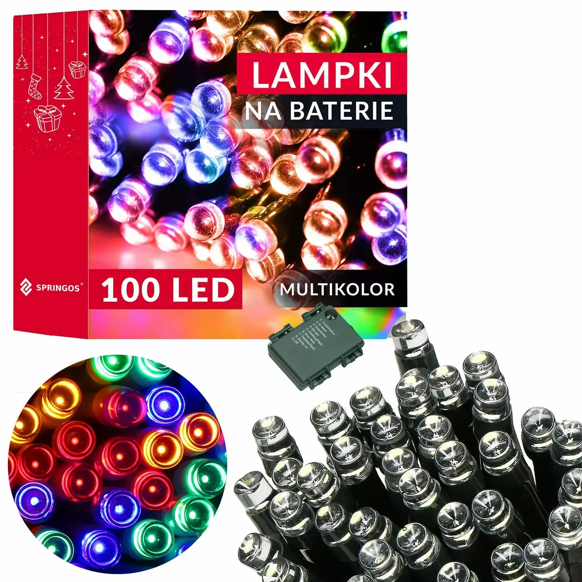 LED батарейная гирлянда Springos CL4032 Photo 4
