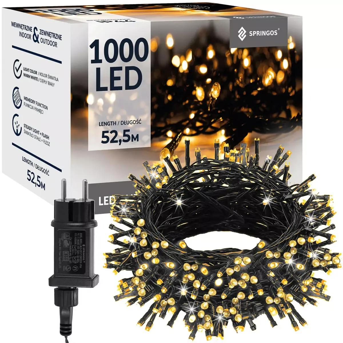 Springos CL1001 1000 LED 50 m virtene Photo 3