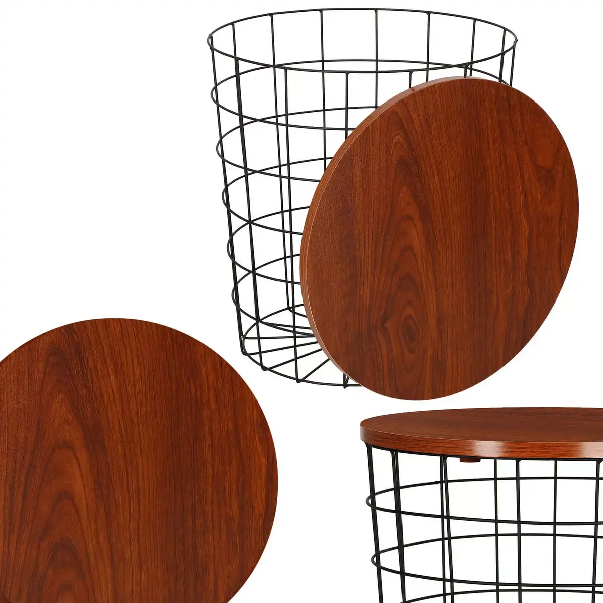 Springos CT0036 Coffee Table with Wooden Top Photo 8