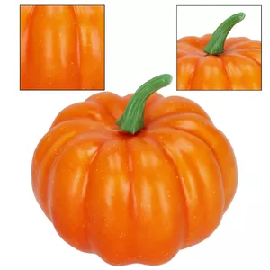 Decorative artificial pumpkin Springos HA5225, 10-inch (25 cm), orange, Halloween ornament