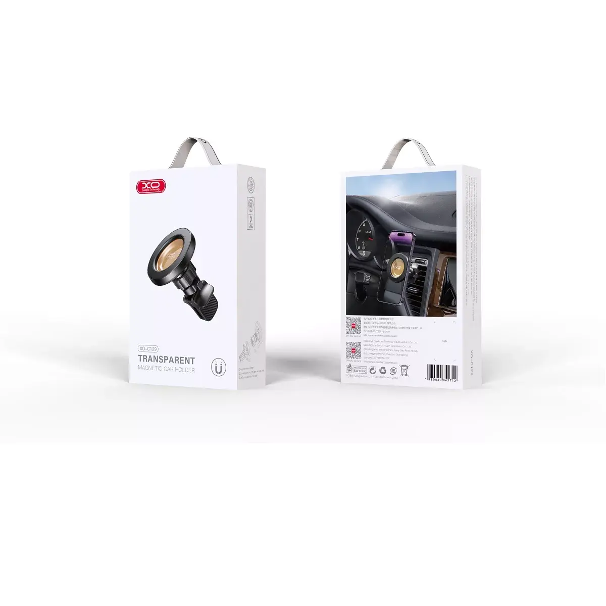 Car phone holder XO 129 magnetic air vent mount Photo 2