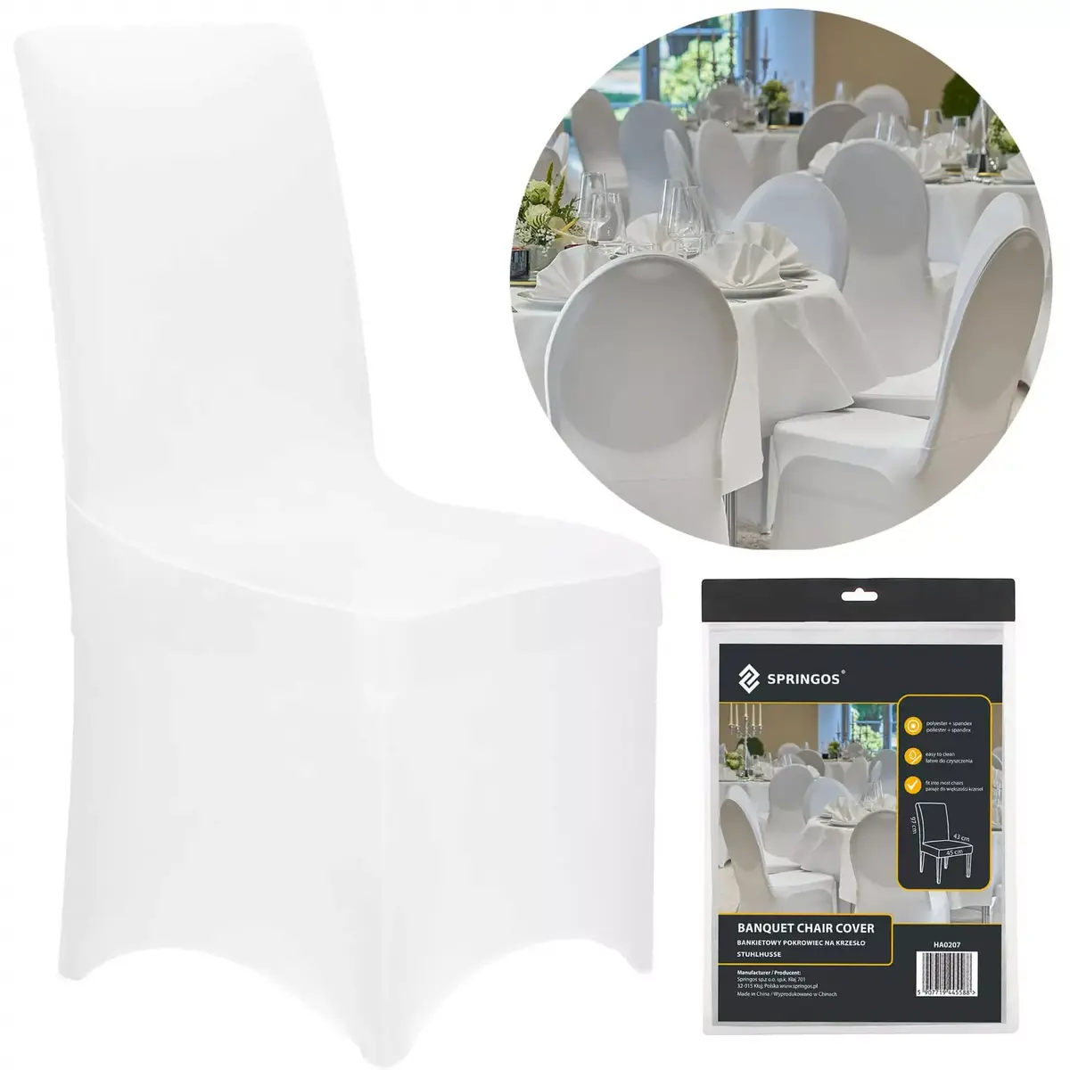 Chair cover Springos HA0207 stretchable fabric Photo 5