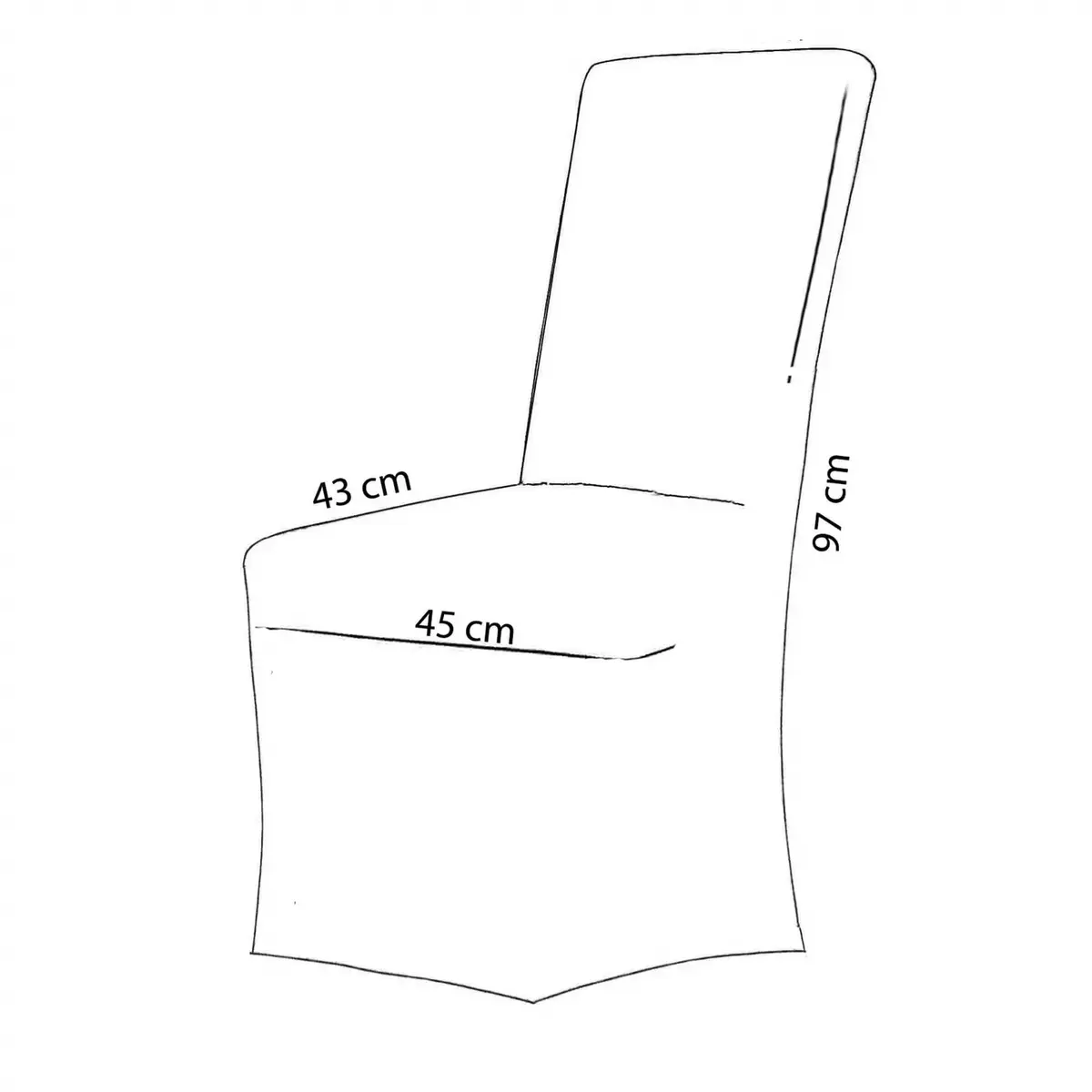 Chair cover Springos HA0207 stretchable fabric Photo 7