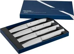 Набор столовых ножей Opinel Facette — 4 шт., белые; стальные лезвия, полипропиленовые рукояти