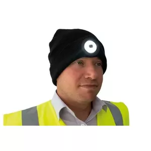 Шапка Nightsearcher NSBEANIE-B с USB-перезаряжаемым фонарём, чёрная