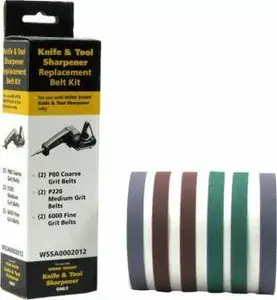 Knife sharpening abrasive belt set Work Sharp 09DX010 — replacement belts for electric sharpeners