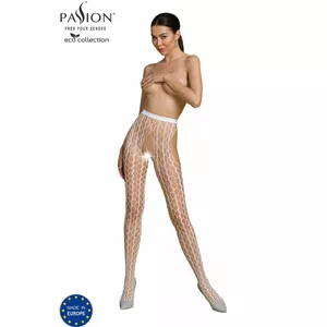 Бодистокинг PASSION S007 белый — экологичный материал, цельный предмет белья
