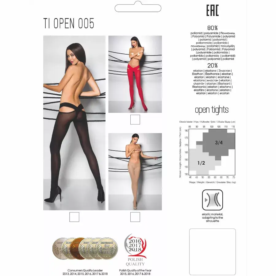 Tights PASSION TIOPEN 005 3/4 60 DEN Photo 3