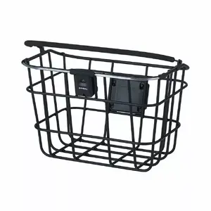 Front bicycle basket Basil Bremen — aluminium, 380×260×300 mm, black