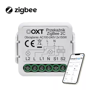 Zigbee 2 кнопочный мини реле