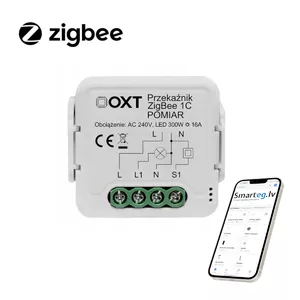 Zigbee 1 модуль реле 16A +мониторинг