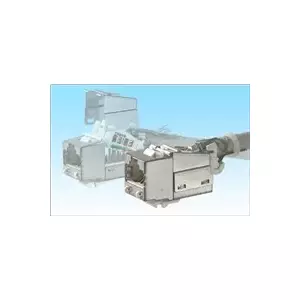 Keystone Jack Lexi‑NET Cat6A STP TA876ASD‑WH — shielded keystone module, silver