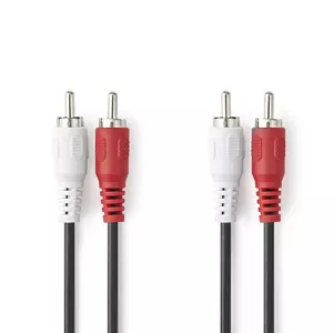 Nedis CAGL24200BK20 audio cable 2 m 2 x RCA Black