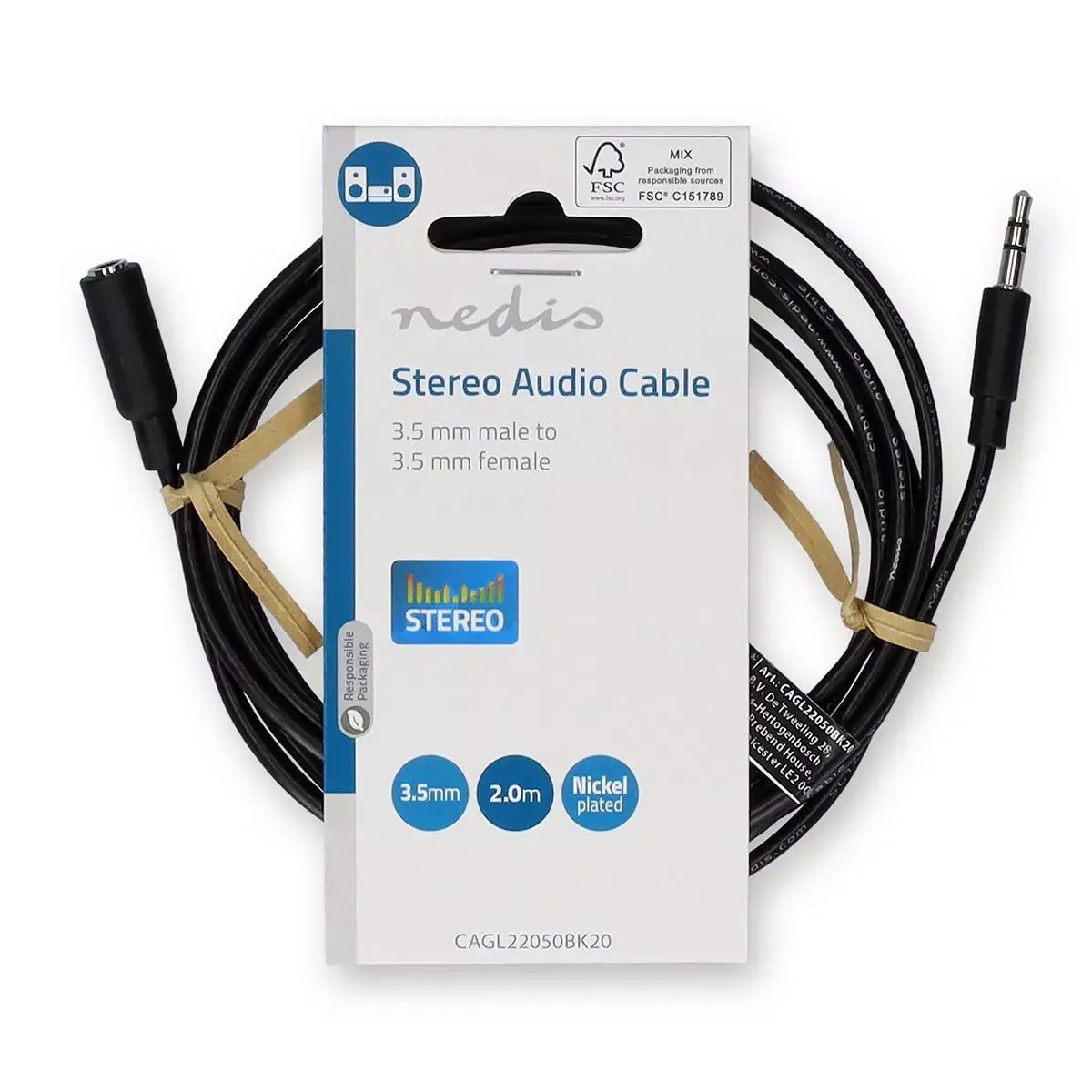 Audio Cable Nedis CAGL22050BK20 Photo 3