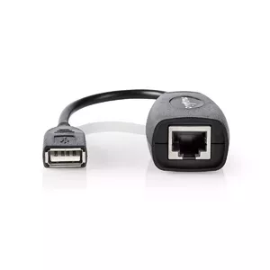 Nedis CCGB60EXTBK500 cable gender changer RJ-45 USB 1.1 Type-A Black
