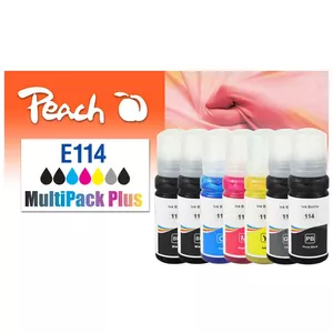 Картридж Peach Epson CISS 114 MultiPack Plus восстановленный Черный