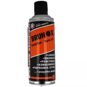 Lubricant spray BRUNOX Turbo Spray Oil B100 — 100 ml cleaning & maintenance oil, environmental hazard marked
