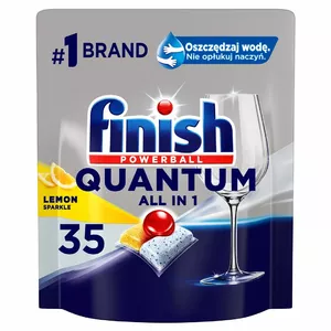 Indaplovių tabletės FINISH Quantum Allin1 Lemon 35vnt