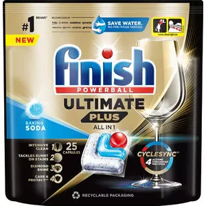 Капсулы для посудомоечных машин FINISH B.Soda Allin1 Ultimate Plus 25шт