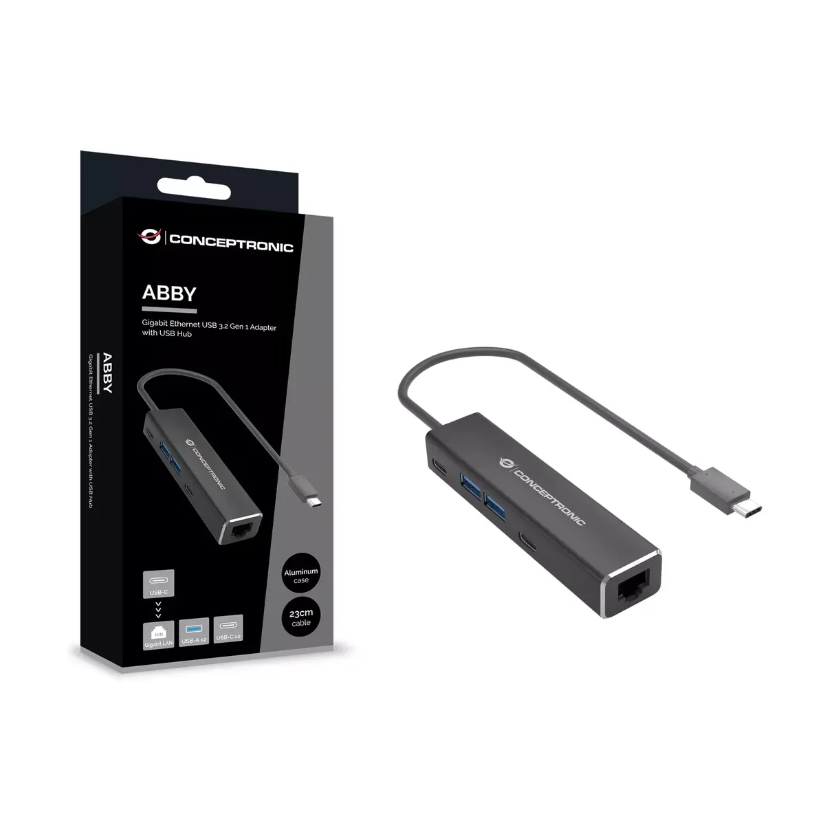 Conceptronic ABBY14B 2.5G Ethernet USB 3.2 Gen 1 adapteris Photo 3
