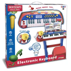 Bontempi Electronic Keyboard with stool and microphone