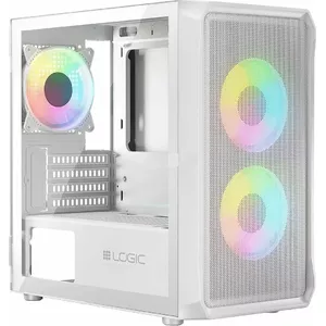 Datora korpuss Logic Concept Portos Mini ARGB, Mini ITX, balts