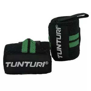 Wrist wraps Tunturi pair, green — supportive straps for weight training