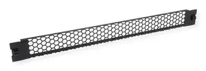 Vented blank panel VALUE 26.99.0002 for 19" rack, 1U, steel, black