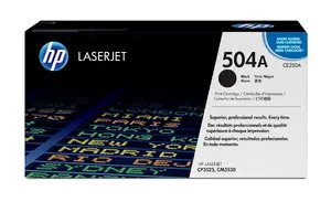 Оригинальный черный лазерный тонер-картридж HP 504A CE250A с ресурсом 5000 страниц
