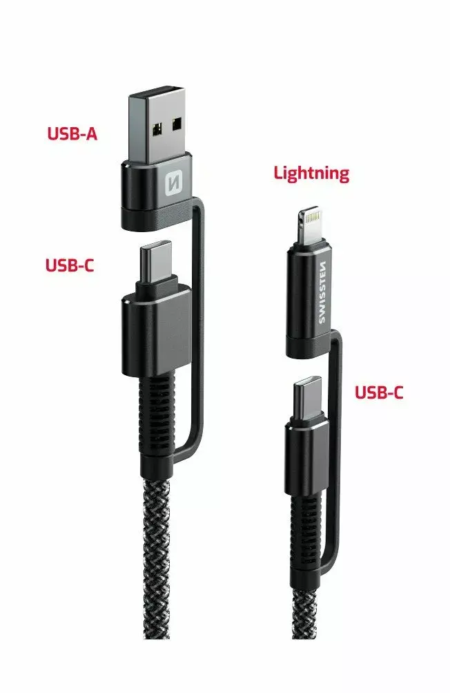 SWISSTEN Kevlar 4in1 3A 1.5m cable Photo 3