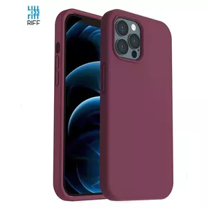 Back Cover Case Riff iPhone 15 Pro Silicone Slim Bordo — silicone slim protective case for iPhone 15 Pro