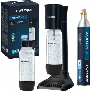 Soda Maker wessper S1 Black, 1 L bottle, adjustable carbonation level