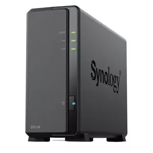Synology DiskStation DS124 NAS Storage Server, 1-Bay, Realtek RTD1619B, 1GB DDR4, Gigabit Ethernet