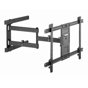 Wall TV mount Gembird WM-80ST-05 for 37"–80" (94 cm–2.03 m), VESA 200x200–600x400, tilt -15°–+3°, swivel ±90°, 50 kg, black