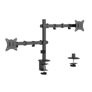 Monitor mount Gembird MA-D2-03 for 2 displays, fits 17"–32", VESA 75x75–100x100, max 9 kg per display, black