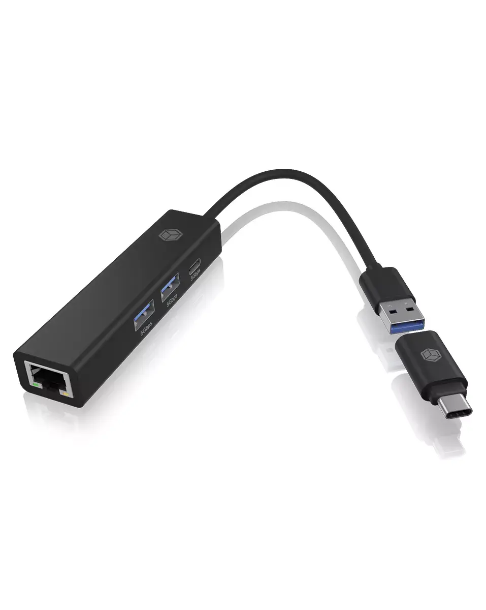 USB хаб ICY BOX IB-HUB1439-LAN Photo 2