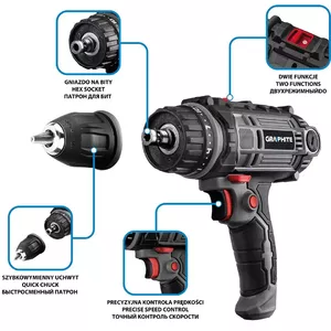 Power Screwdriver/Impact Driver Graphite 58G793, Depth: 225 mm, Weight: 1.39 kg