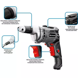 Power screwdriver/impact driver Graphite 58G794 Depth 275 mm Weight 1.37 kg
